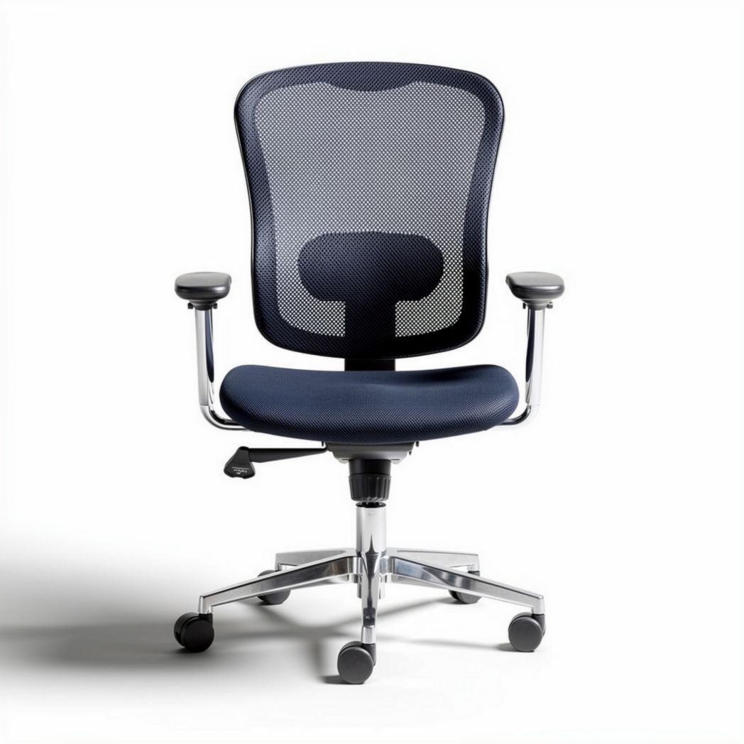 Fotel obrotowy biurowy z tkaniny tekstylnej - 58 x 58 x 95cm